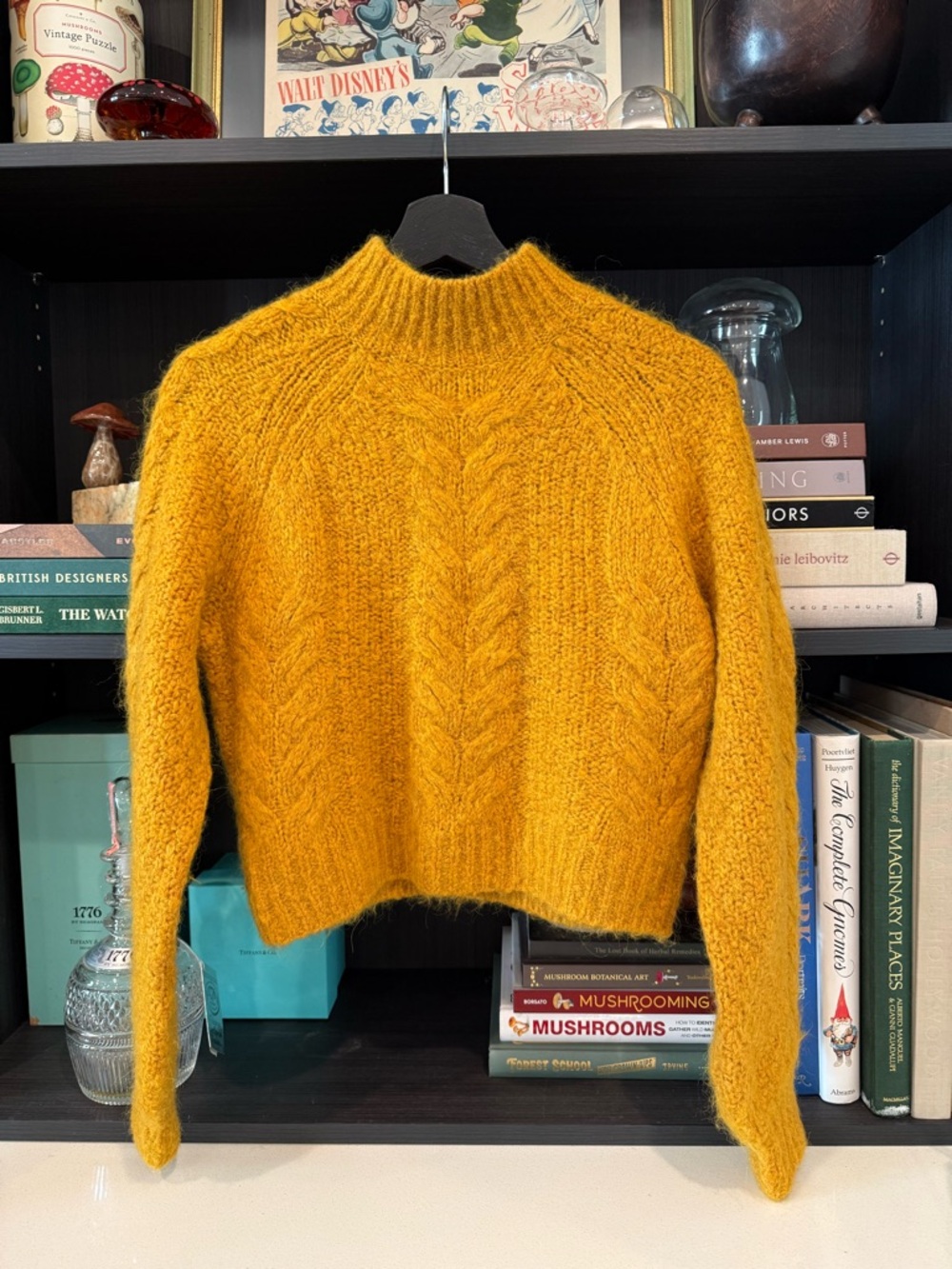 Aritzia Sunday Best Marigold Yellow Mock Neck Sweater